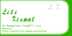 lili kispal business card